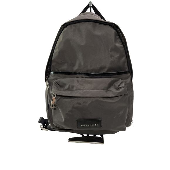 Marc Jacobs Nylon Backpack Black M0013946 Zip Front Pocket Unisex Bag - Picture 1 of 16